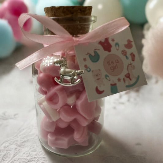 Baby shower/gift wax melts in a jar