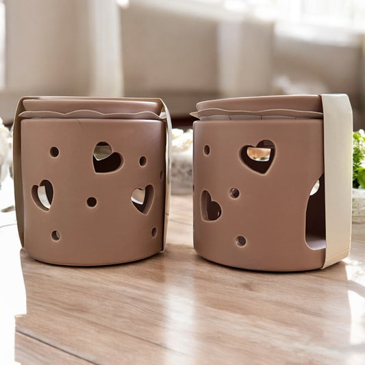 Pink Heart Cut out Wax Burner